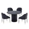 Manhattan Comfort Round Dining Set of 5, 47.24 in L, American Solid Ash Wood, Black 4-DT03DC052-BK - alternate 9